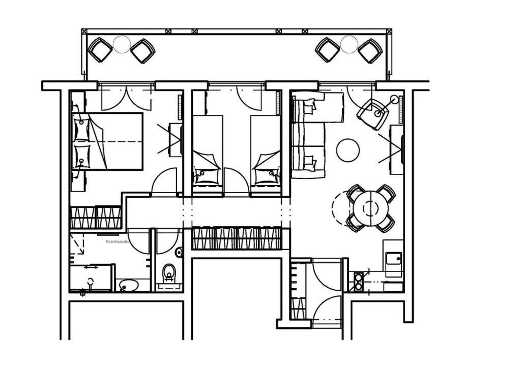 Plán poschodí v ubytovaní Apartmán 14 Lúčky Demänovská dolina
