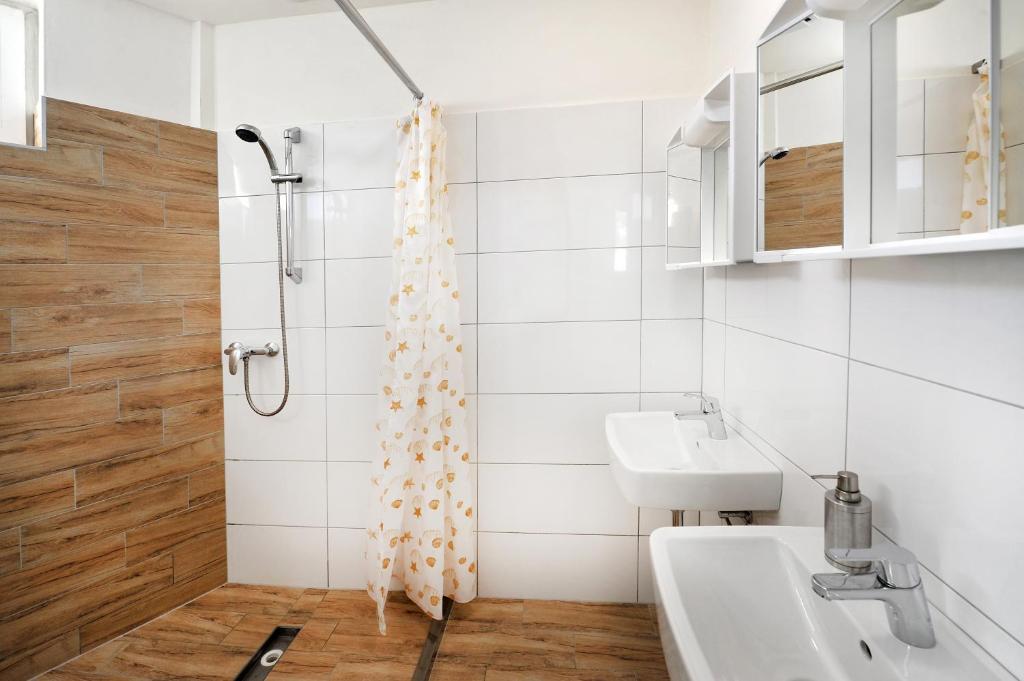 Koupelna v ubytování Bel Hostel