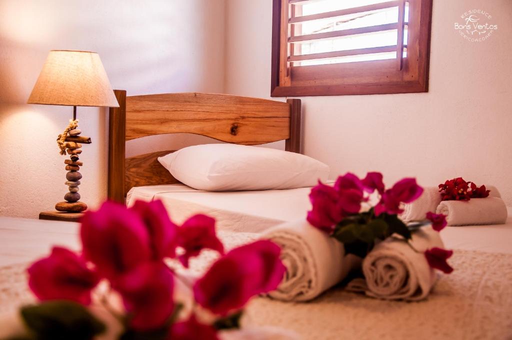 Cama ou camas em um quarto em Residence Bons Ventos Jeri