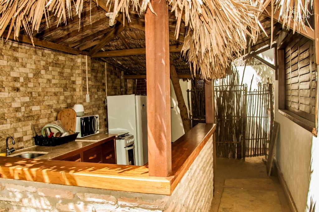 A cozinha ou cozinha compacta de Residence Bons Ventos Jeri
