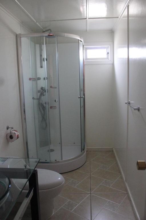 Koupelna v ubytování Hotel Forjadores del Cabo de Hornos