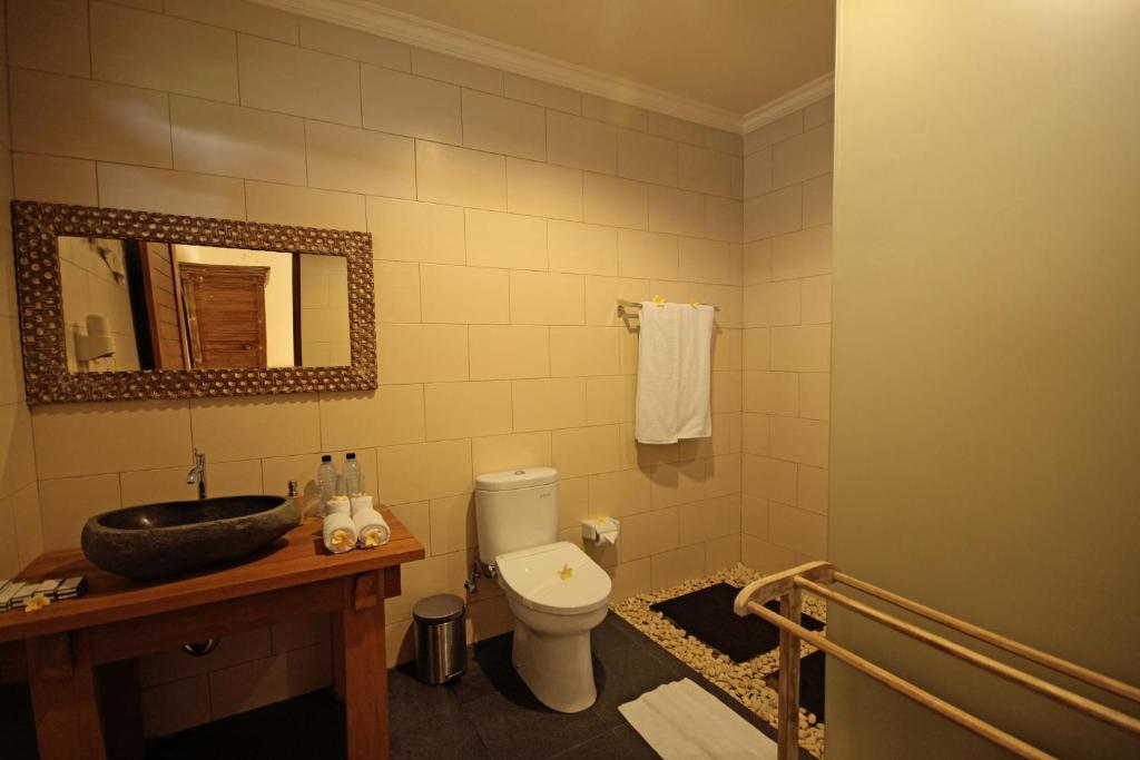 Koupelna v ubytování Mina Pelasa Hotel
