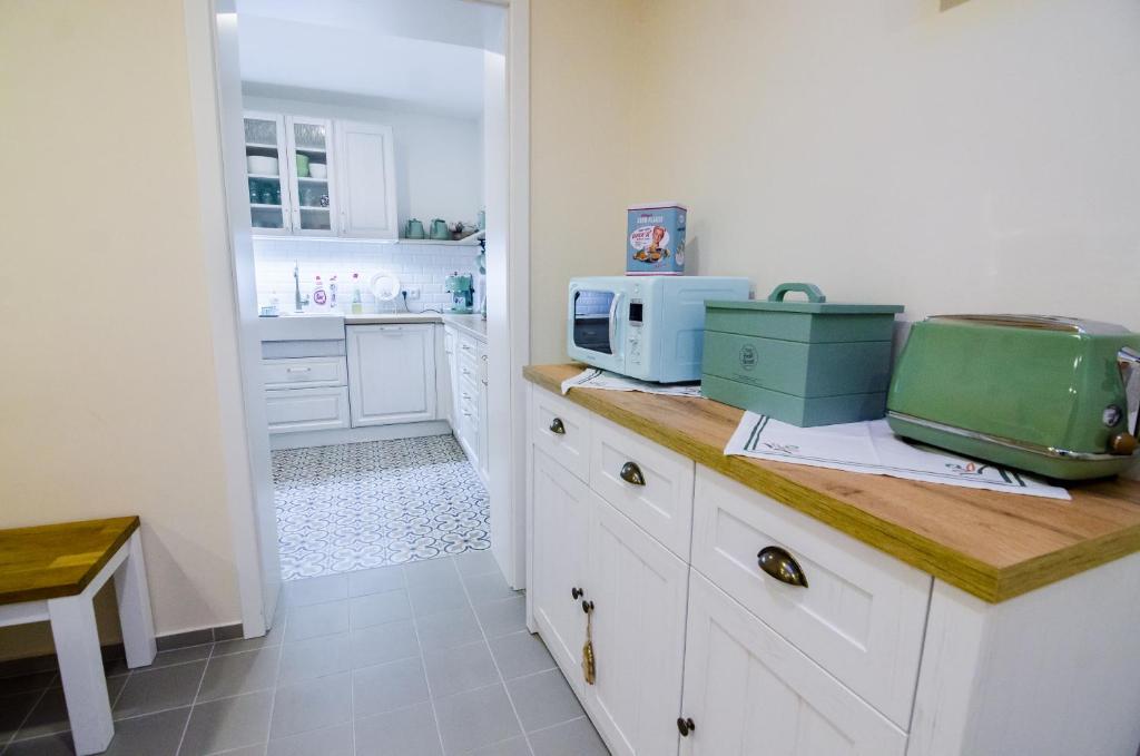 Kuchyň nebo kuchyňský kout v ubytování Guesthouse SaM