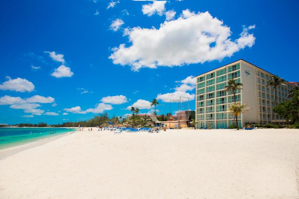 a view of the beach and the resort at Breezes Resort & Spa All Inclusive, Bahamas in Nassau