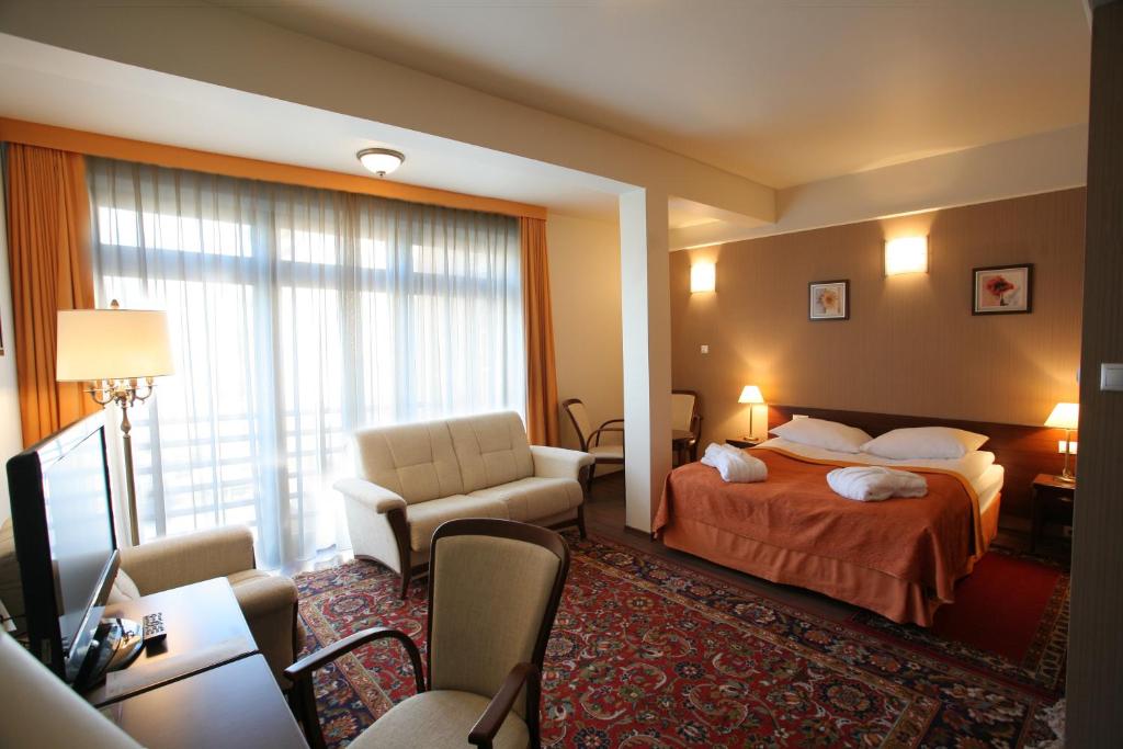Posteľ alebo postele v izbe v ubytovaní Hotel Słoneczny Młyn