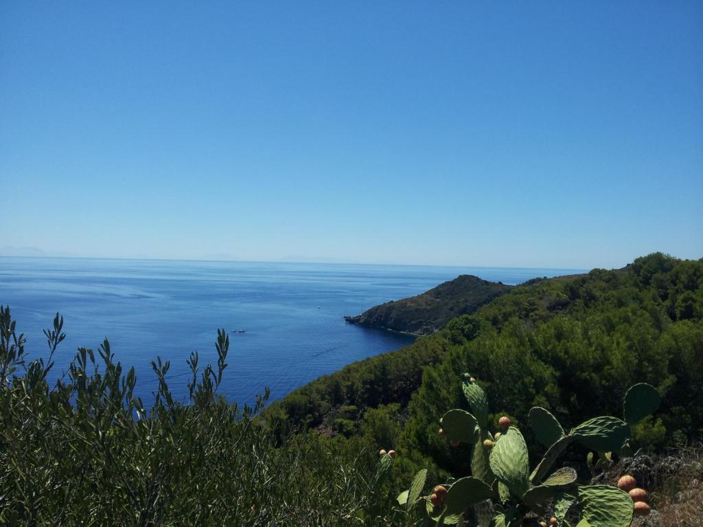 Blick auf den Ozean von einem Hügel aus in der Unterkunft Casa Nicoletta in Ustica