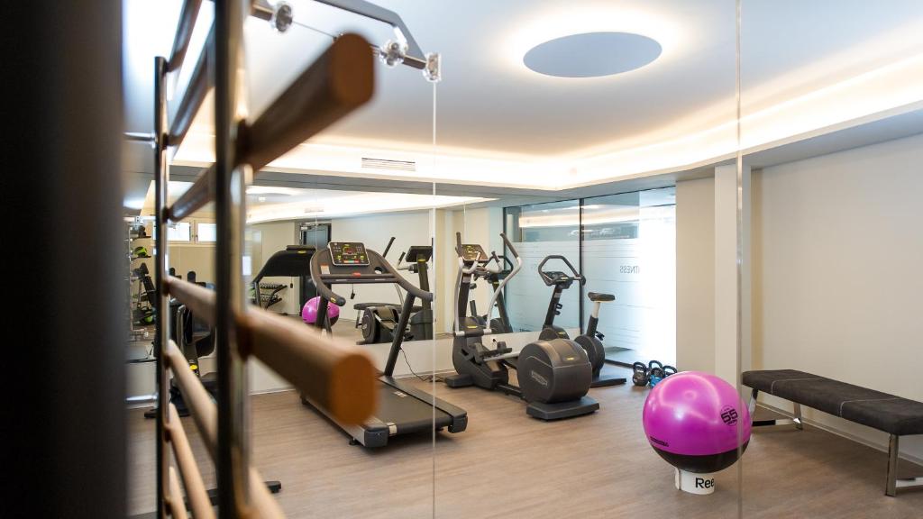 Fitness centrum a/nebo fitness zařízení v ubytování Hotel Post Wrann