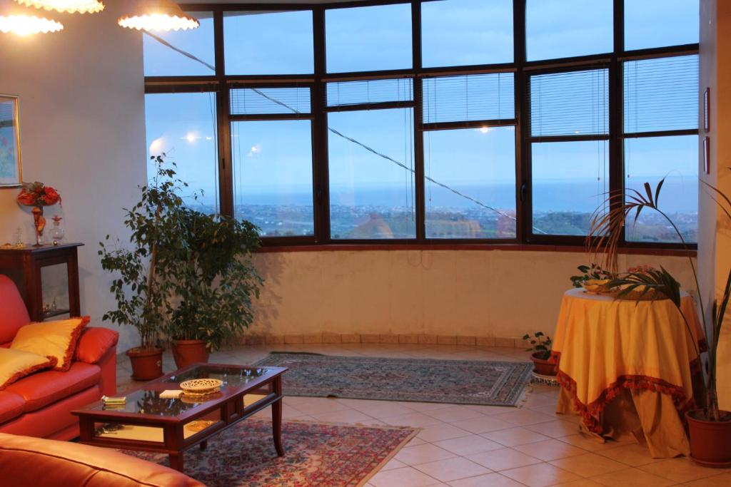 Posezení v ubytování B&B Bellavista Gerace
