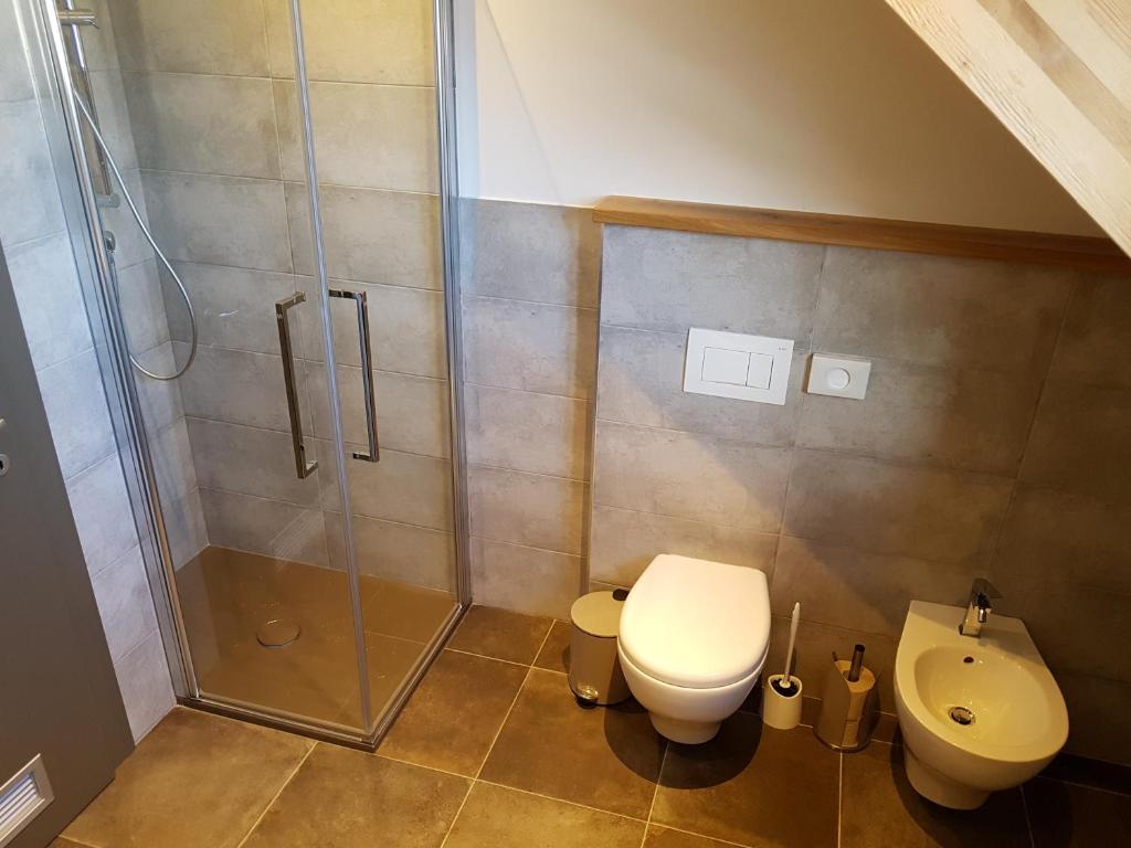Koupelna v ubytování Hotel Vandot