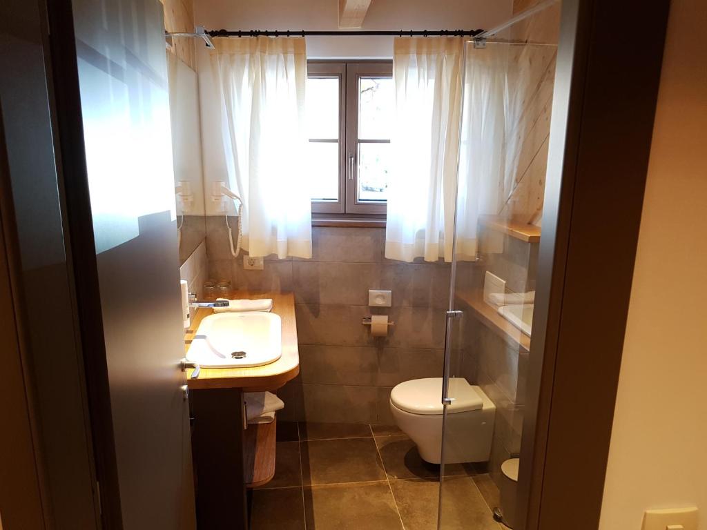 Koupelna v ubytování Hotel Vandot