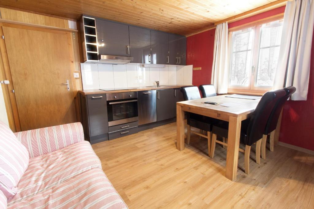Kuchyň nebo kuchyňský kout v ubytování Apartment Dorfblick