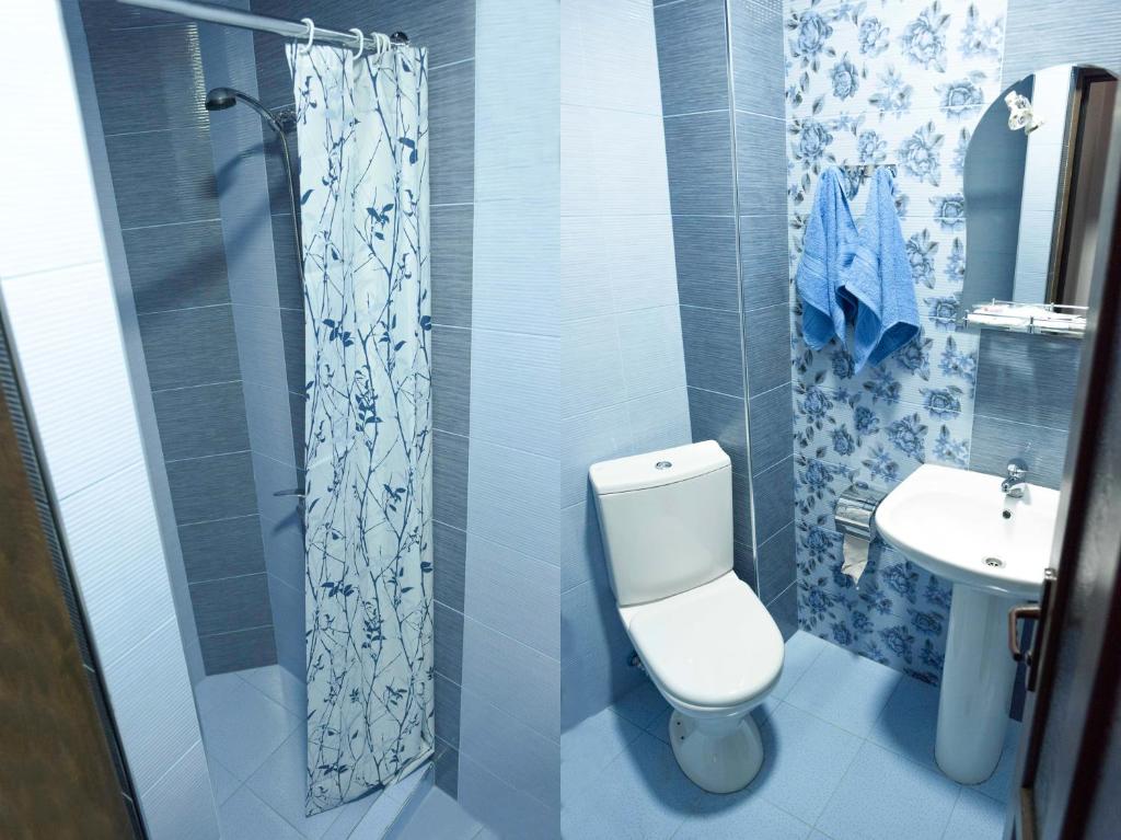 Koupelna v ubytování Hotel Amaras