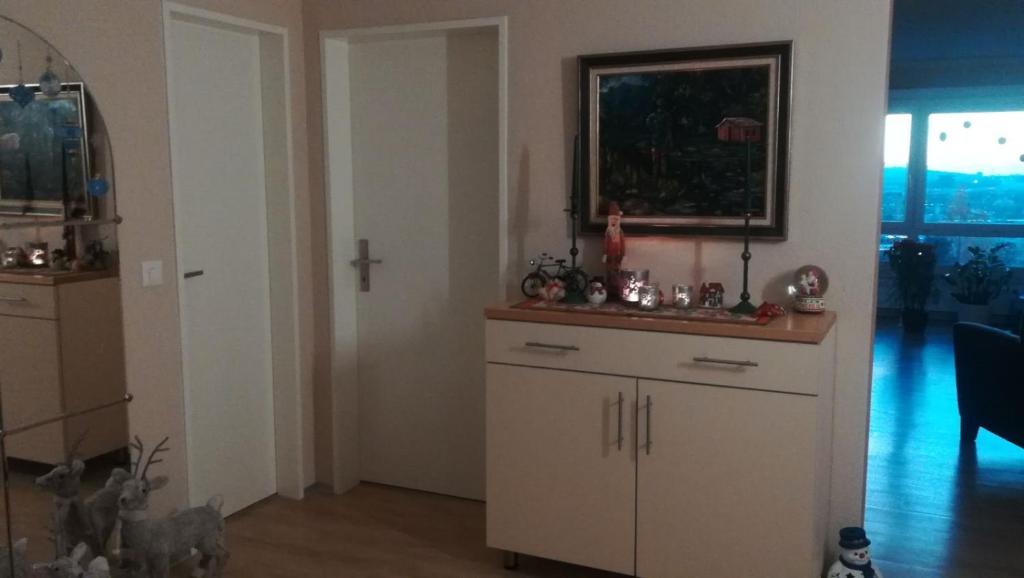 Kuchyň nebo kuchyňský kout v ubytování Zimmervermietung Bern