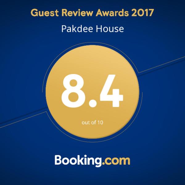 Certifikát, hodnocení, plakát nebo jiný dokument vystavený v ubytování Pakdee House