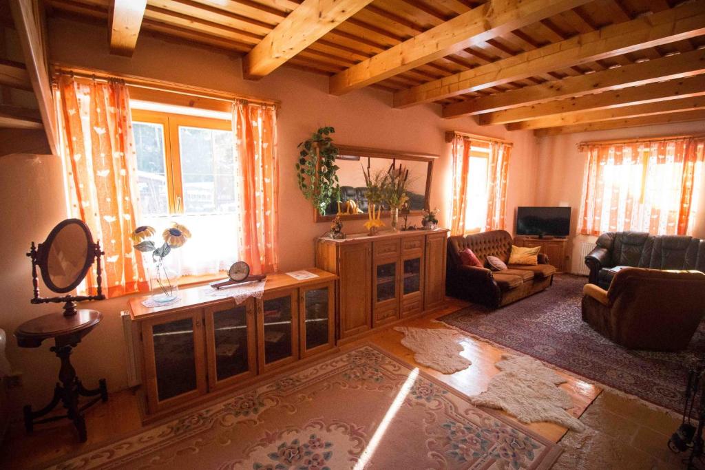 Televízia a/alebo spoločenská miestnosť v ubytovaní Penzion HACIENDA