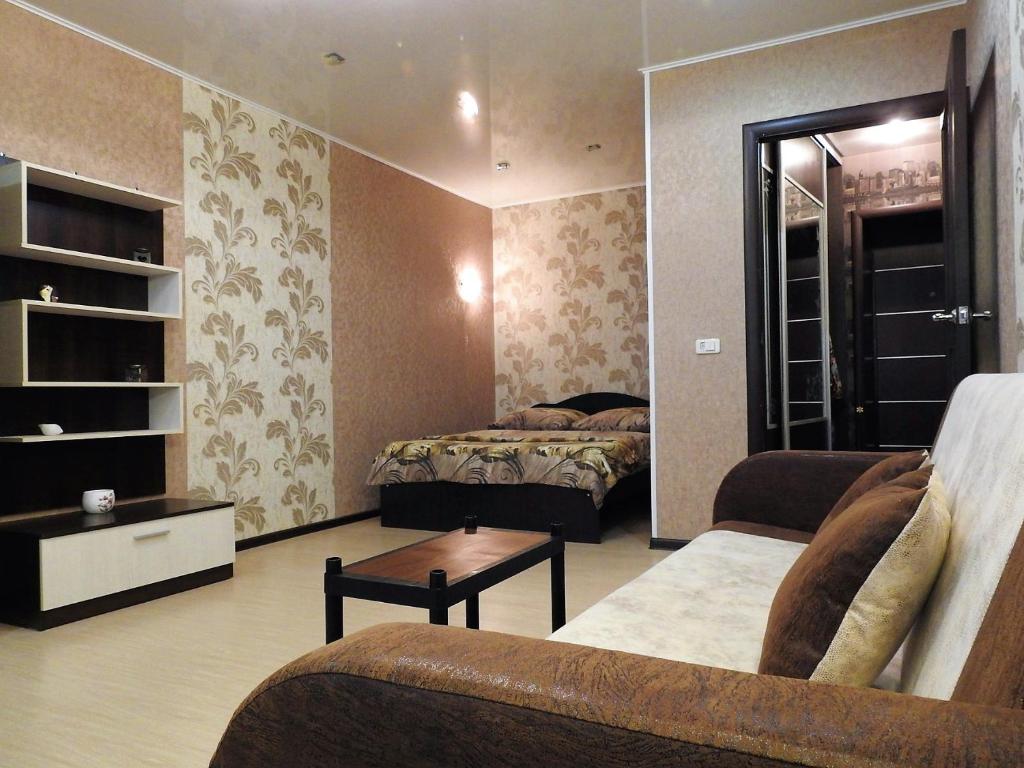 Giường trong phòng chung tại Комфортные апартаменты