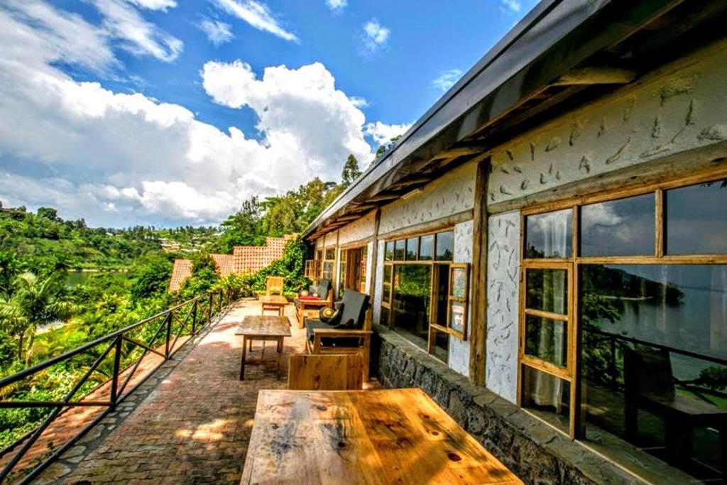 Balkón nebo terasa v ubytování Kivu Paradis Resort