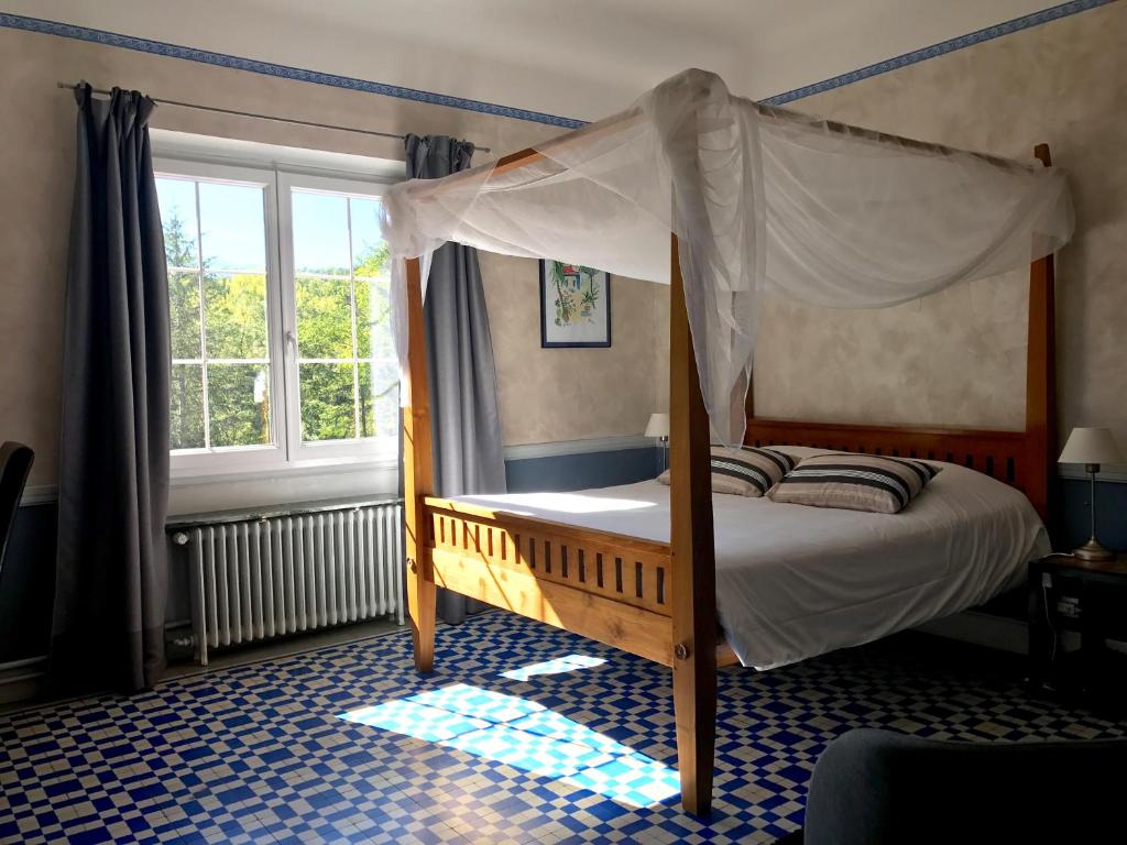 Postel nebo postele na pokoji v ubytování La Villa du Parc