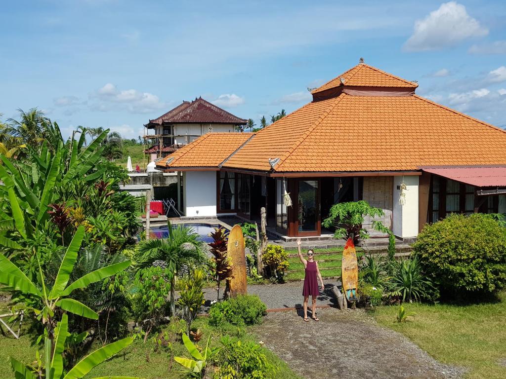 Zahrada ubytování Medewi Beachfront Getaway