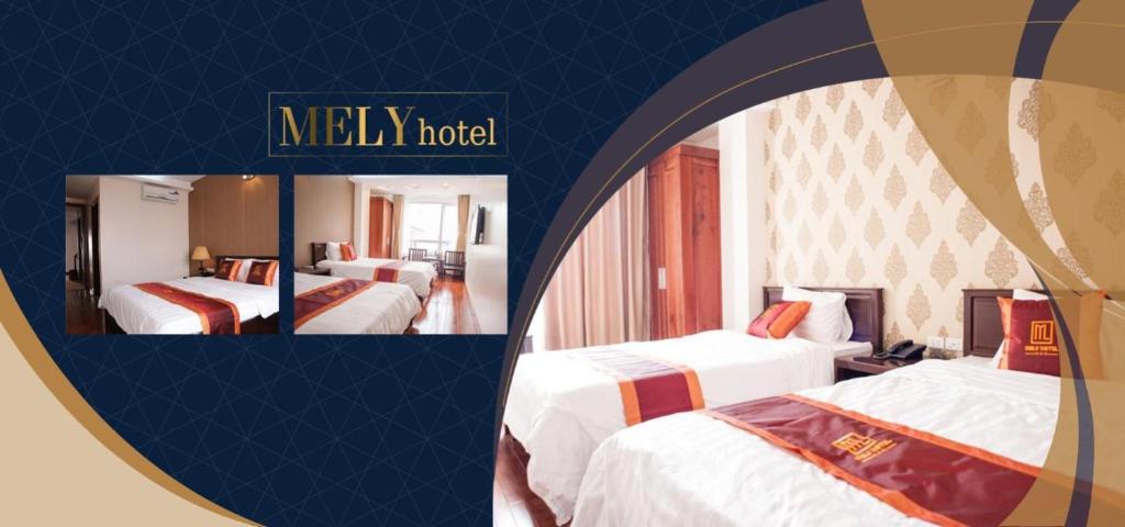 Postel nebo postele na pokoji v ubytování Mely Hotel Hà Nội