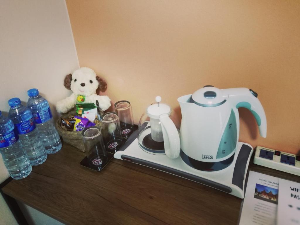 Příslušenství pro přípravu čaje a kávy v ubytování T.M. Home, Hatyai