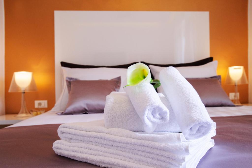 Posteľ alebo postele v izbe v ubytovaní Luxury rooms Skystar-Split