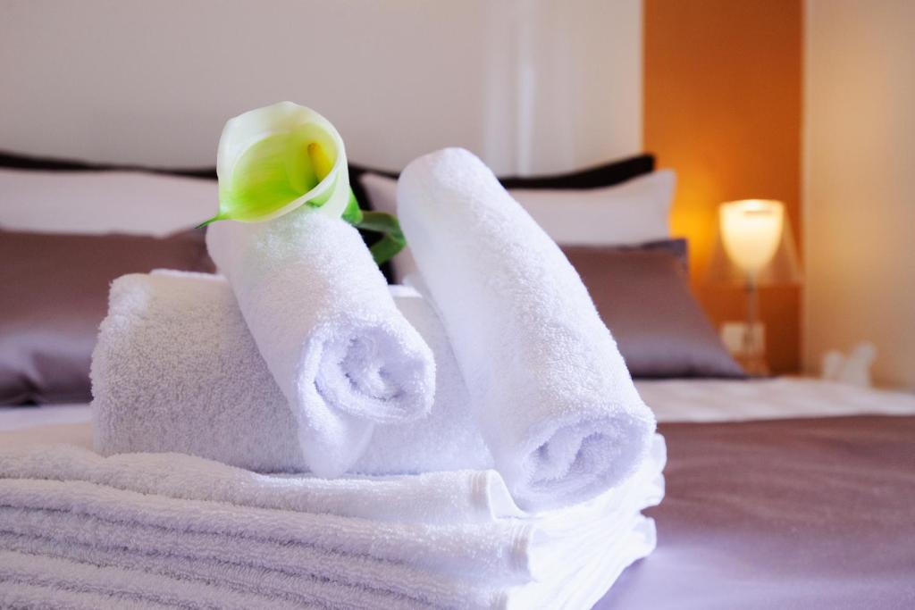 Posteľ alebo postele v izbe v ubytovaní Luxury rooms Skystar-Split