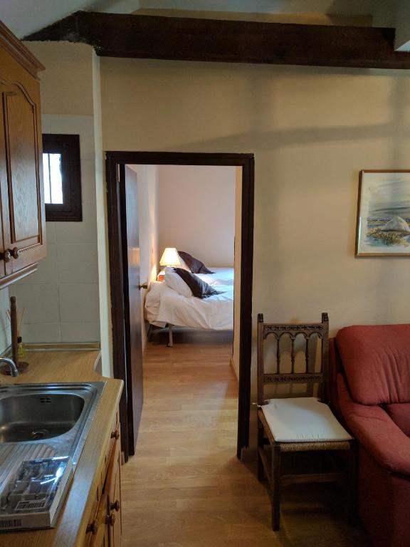 Postel nebo postele na pokoji v ubytování Acogedor apartamento en el casco histórico