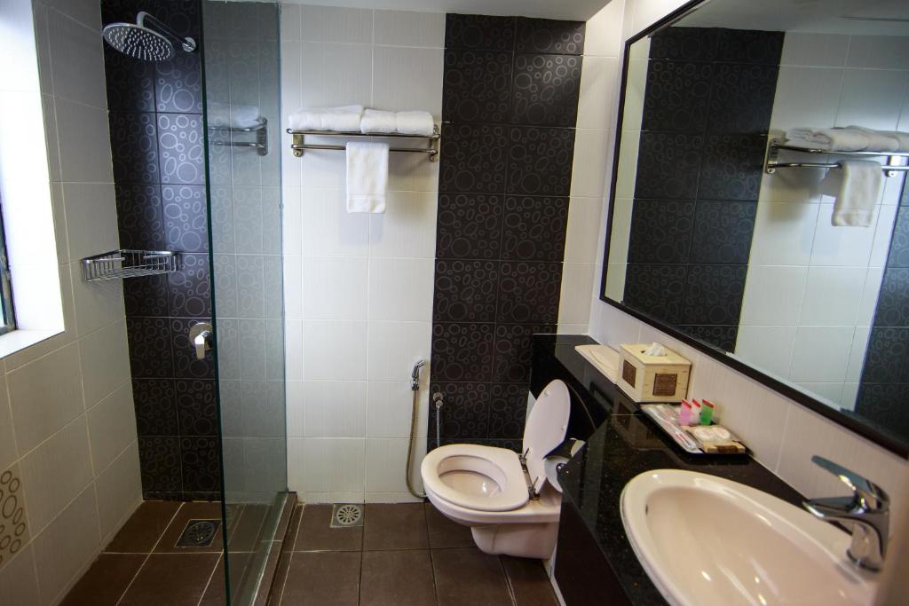 Koupelna v ubytování Beta Service Apartment