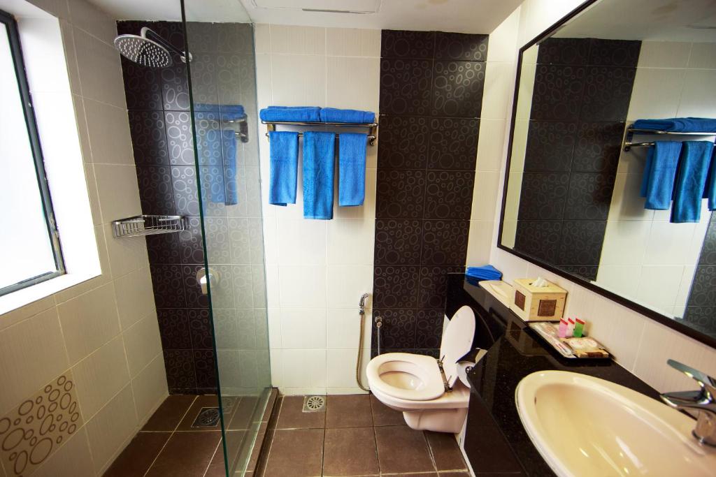 Koupelna v ubytování Beta Service Apartment