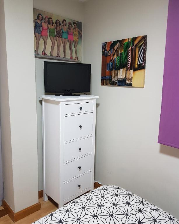 Televízia a/alebo spoločenská miestnosť v ubytovaní www apartamentovaldivia es Parking incluido