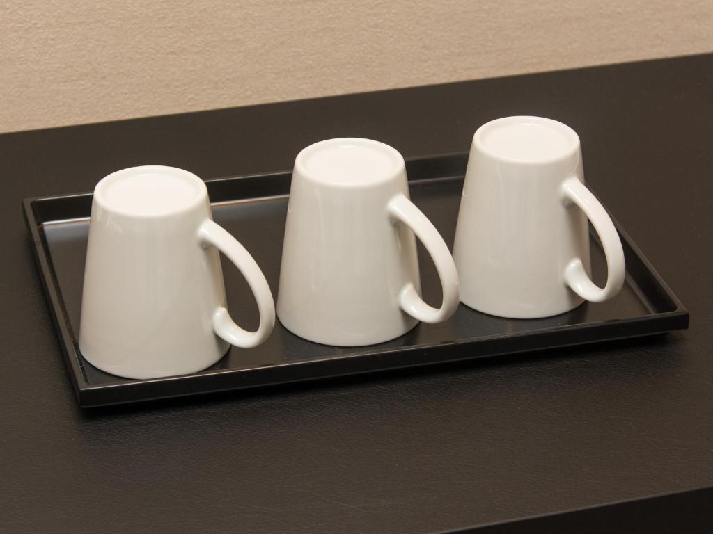 Příslušenství pro přípravu čaje a kávy v ubytování HATAGO INN Kansai Airport