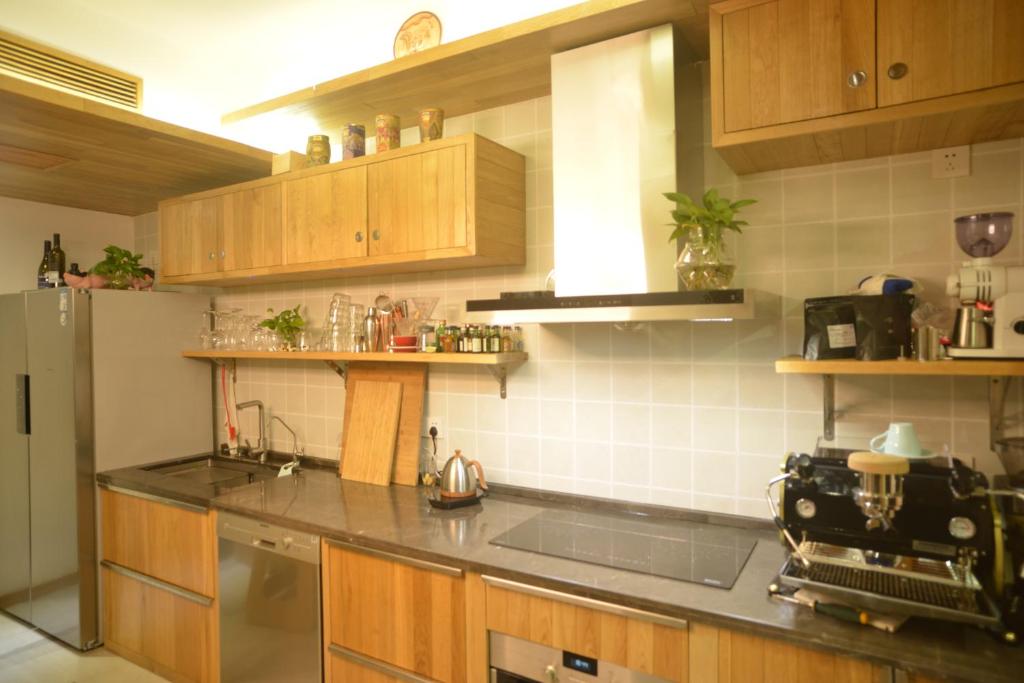 Kuchyň nebo kuchyňský kout v ubytování Rock&Wood Cozy House
