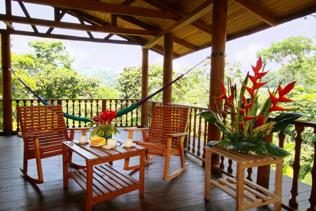Balkón nebo terasa v ubytování Argovia Ecolodge