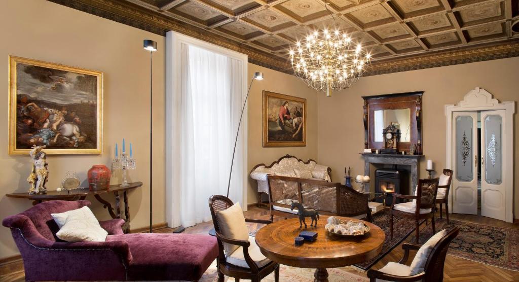 Posezení v ubytování Casa Sironi