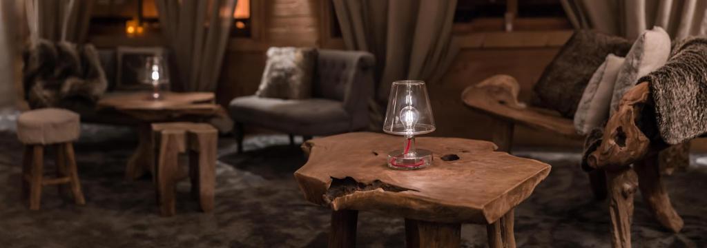 Гостиная зона в Hotel Les Flocons