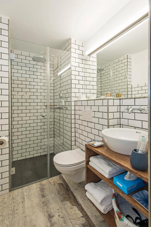 Koupelna v ubytování Hotel 2B