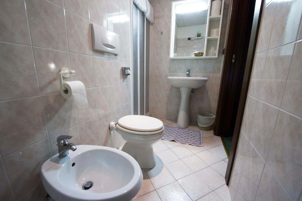 Koupelna v ubytování Hotel Beau Site