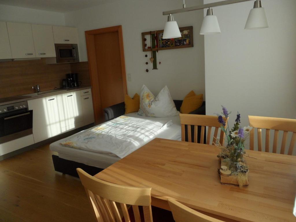 Kuchyň nebo kuchyňský kout v ubytování Appartement Alpenglück