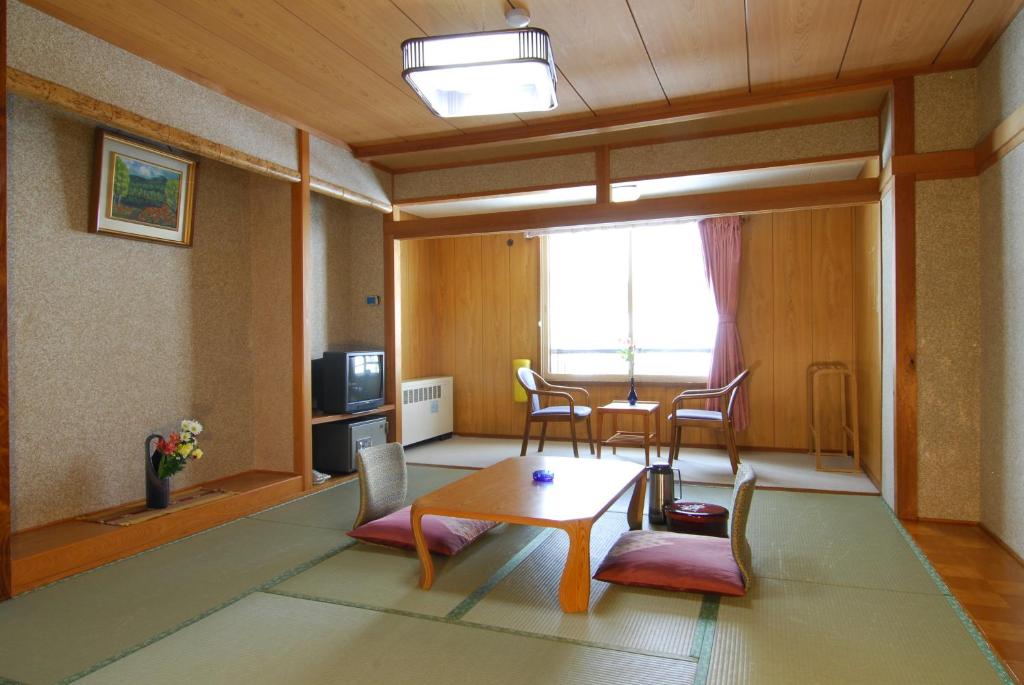 Kuchyň nebo kuchyňský kout v ubytování Shiga No Yu Hotel