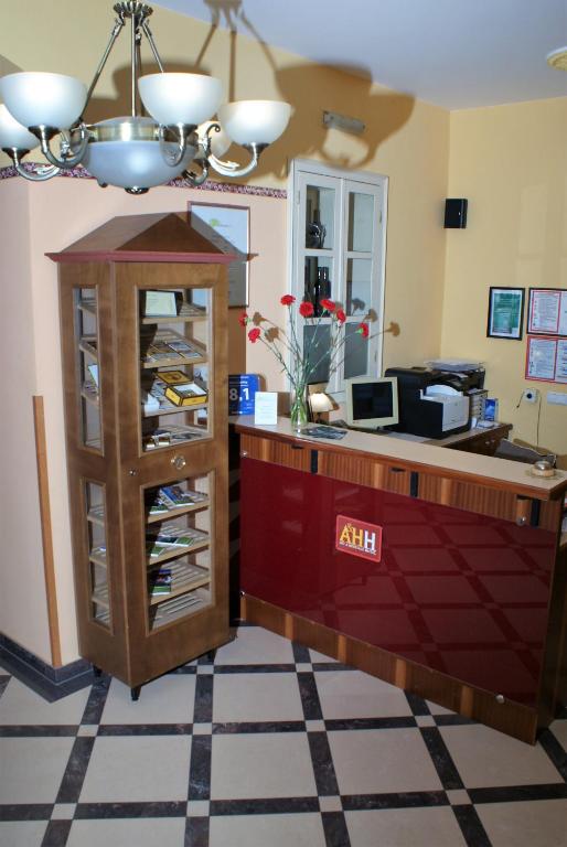Kuchyň nebo kuchyňský kout v ubytování Hotel park