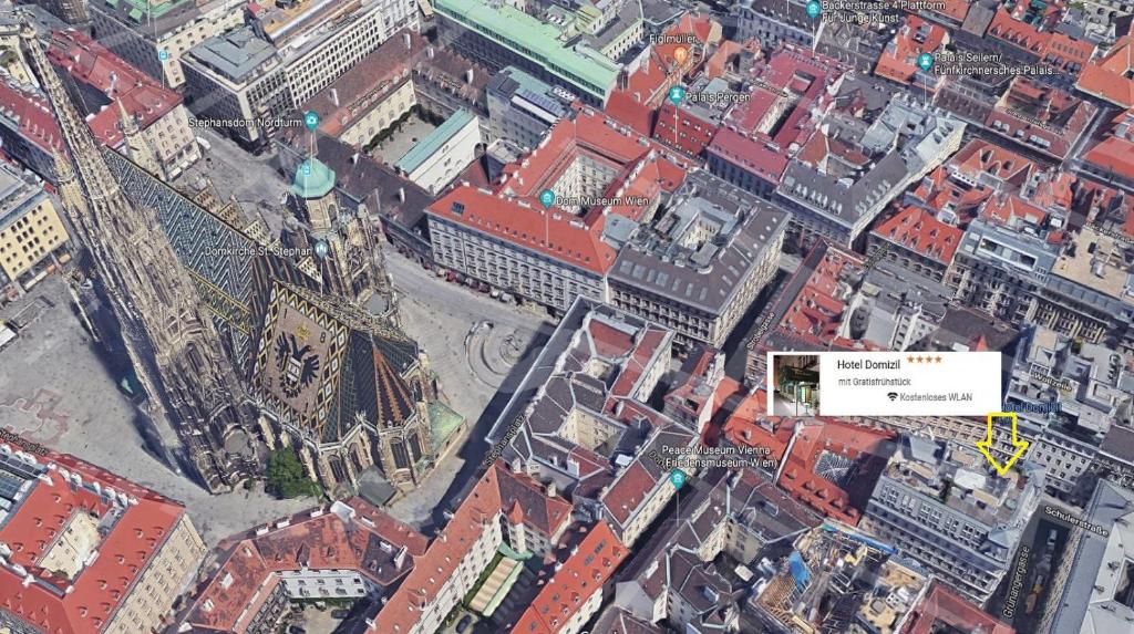 Uma vista geral de Viena ou a vista da cidade a partir do hotel