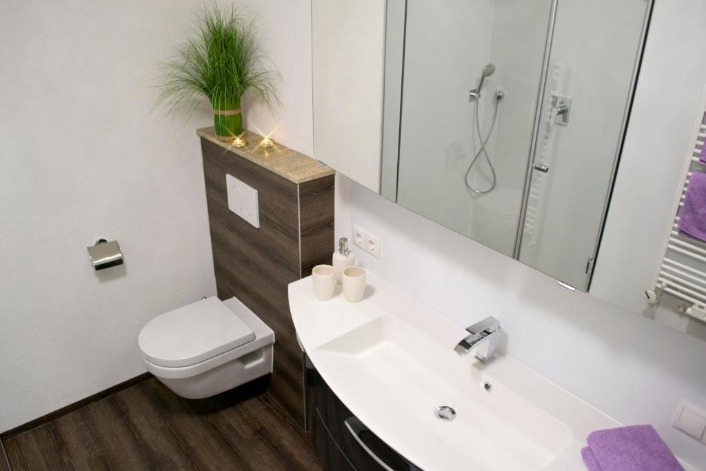 Koupelna v ubytování Appartement Tirol