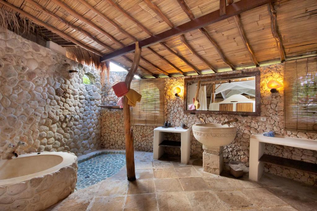 Koupelna v ubytování Mu Bungalows