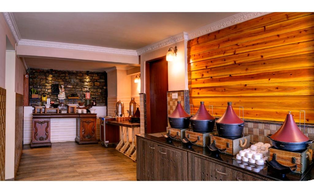 Kuchyň nebo kuchyňský kout v ubytování Summit Hermon Hotel & Spa