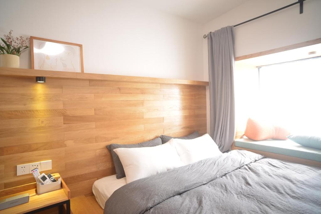 Postel nebo postele na pokoji v ubytování Rock&Wood Cozy House