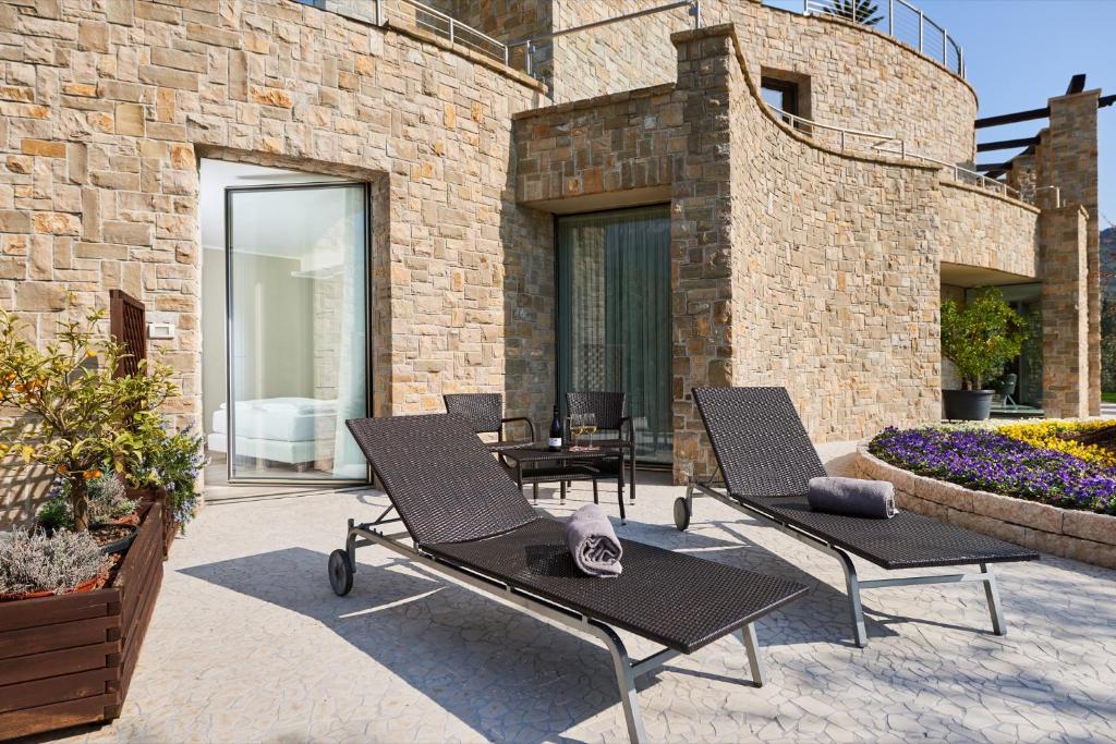 Patio nebo venkovní prostory v ubytování Agriturismo Maso Botes