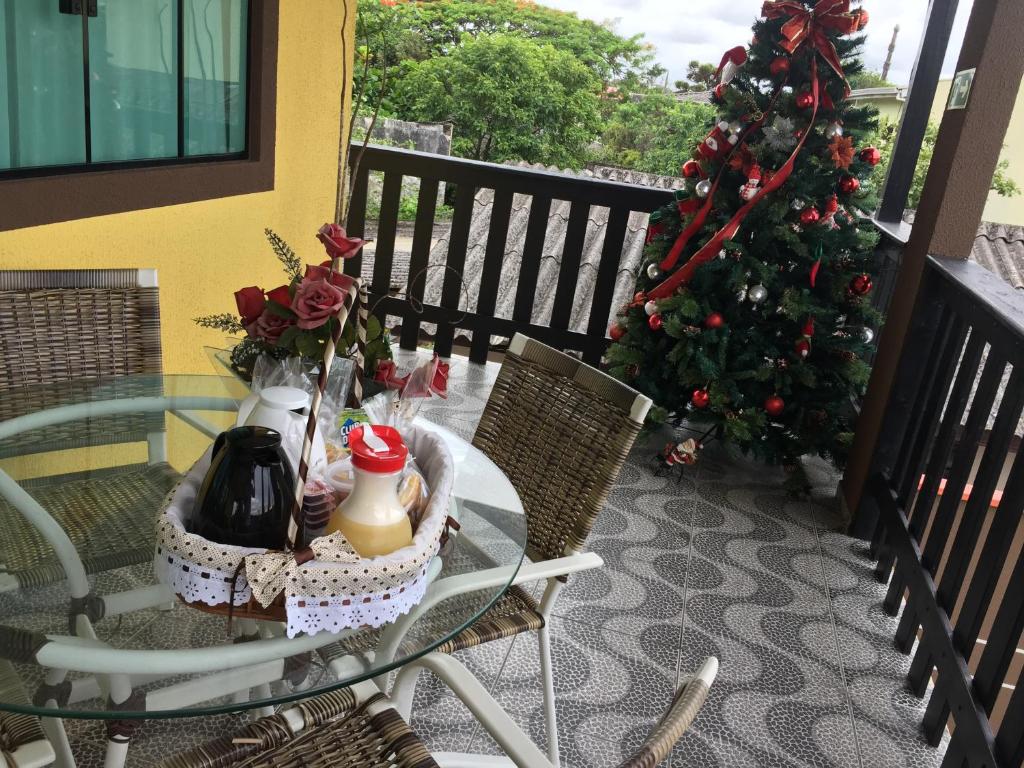 Balkón nebo terasa v ubytování Pousada Anjos - à 2 quadras do mar