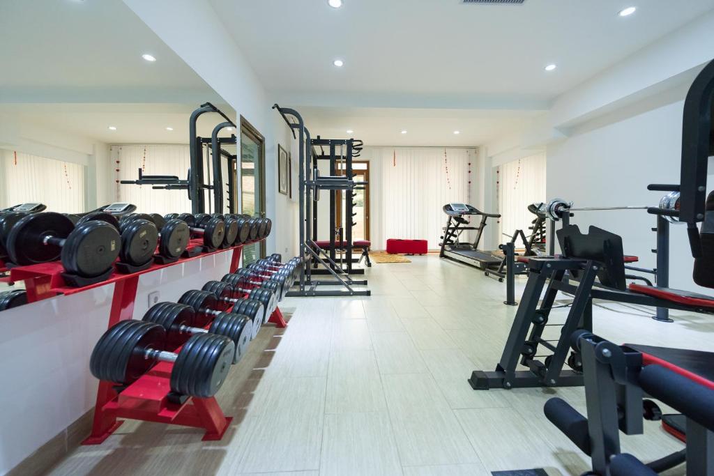 Fitness centrum a/nebo fitness zařízení v ubytování Hotel Iris