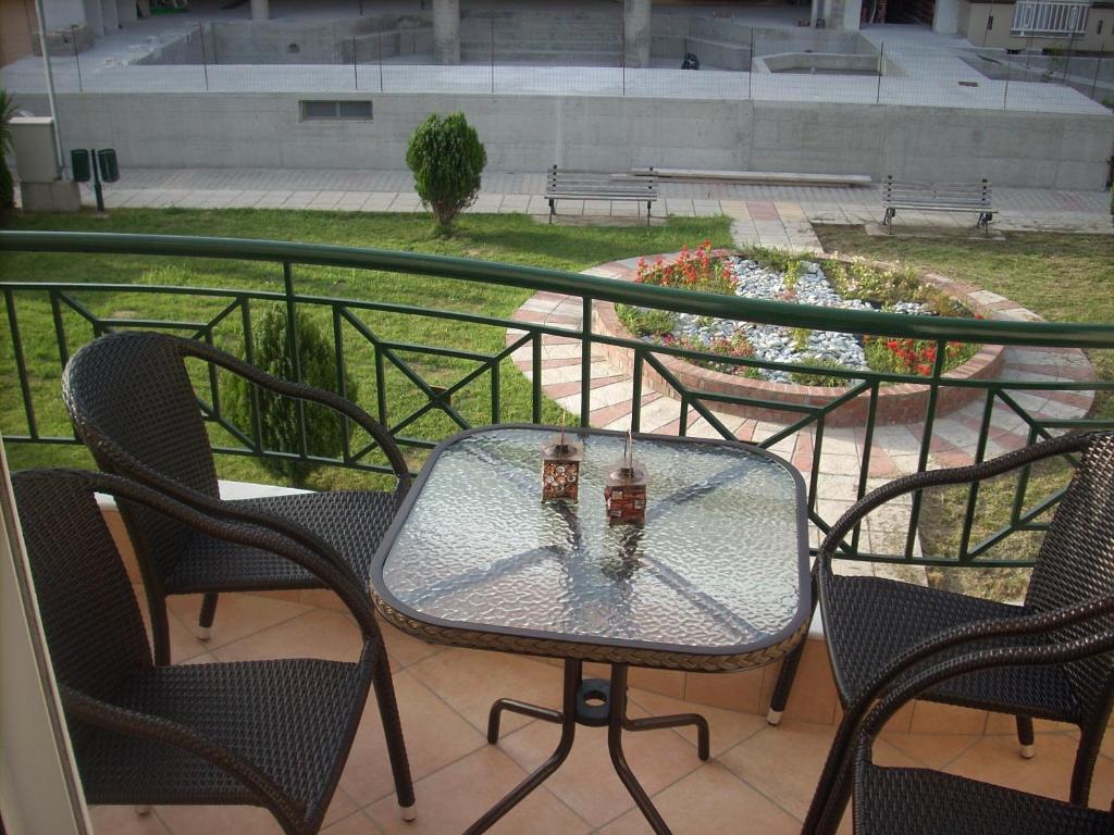 Balkón nebo terasa v ubytování Irida Apartments